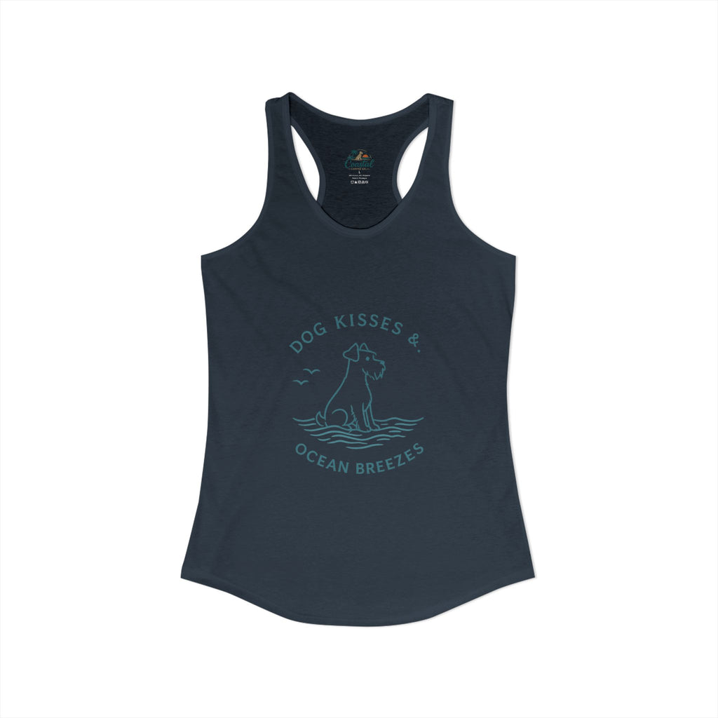 Dog Kisses & Ocean Breezes-Women's Racerback Tank
