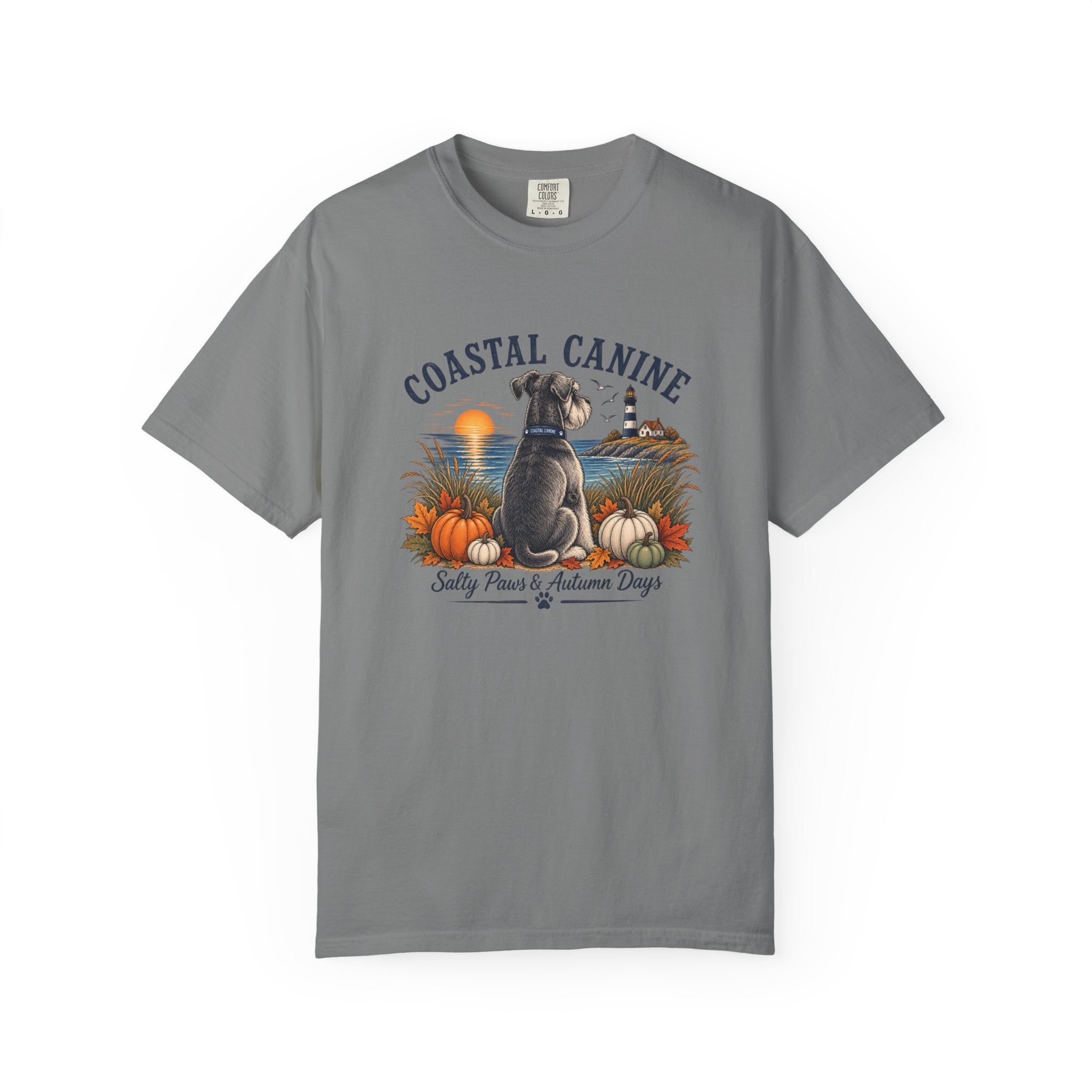 Coastal Canine T-Shirt — Salty Paws & Autumn Days Beach Dog Tee