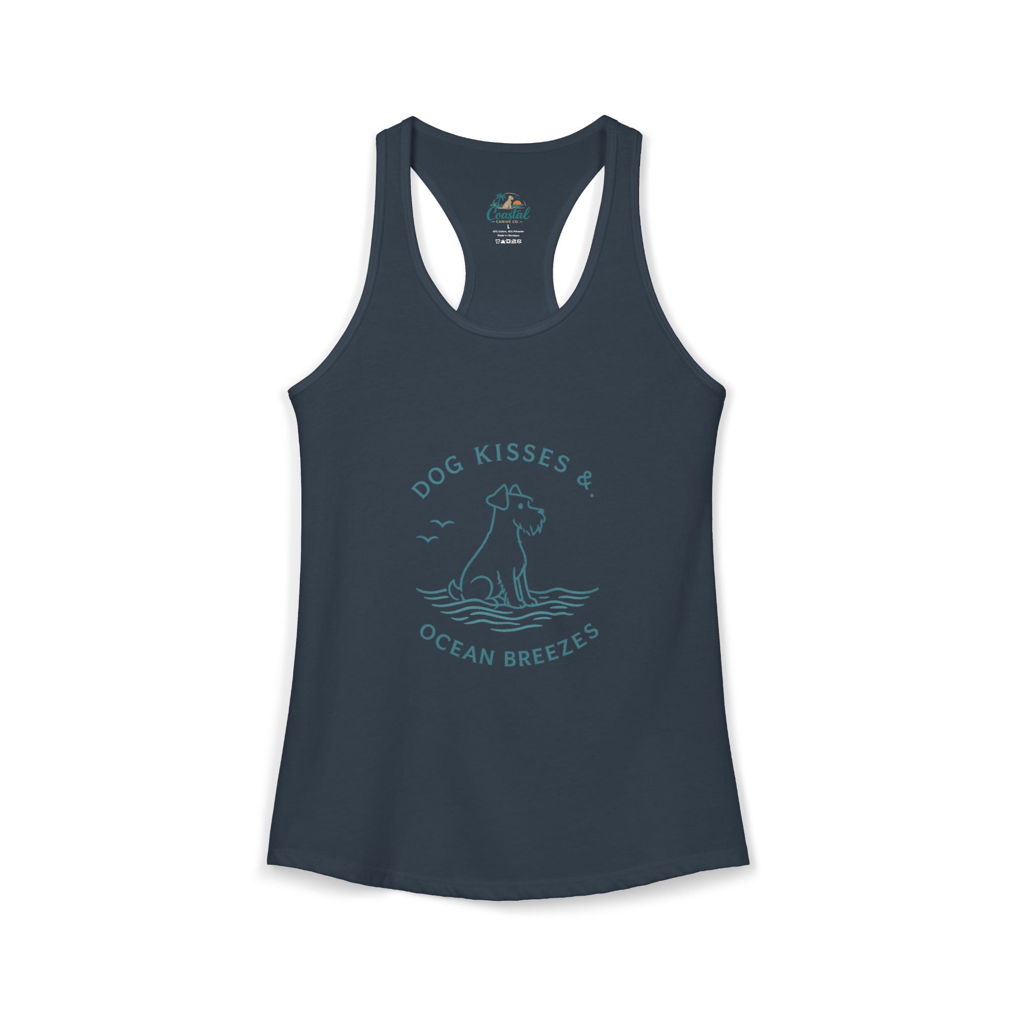 Dog Kisses & Ocean Breezes-Women's Racerback Tank