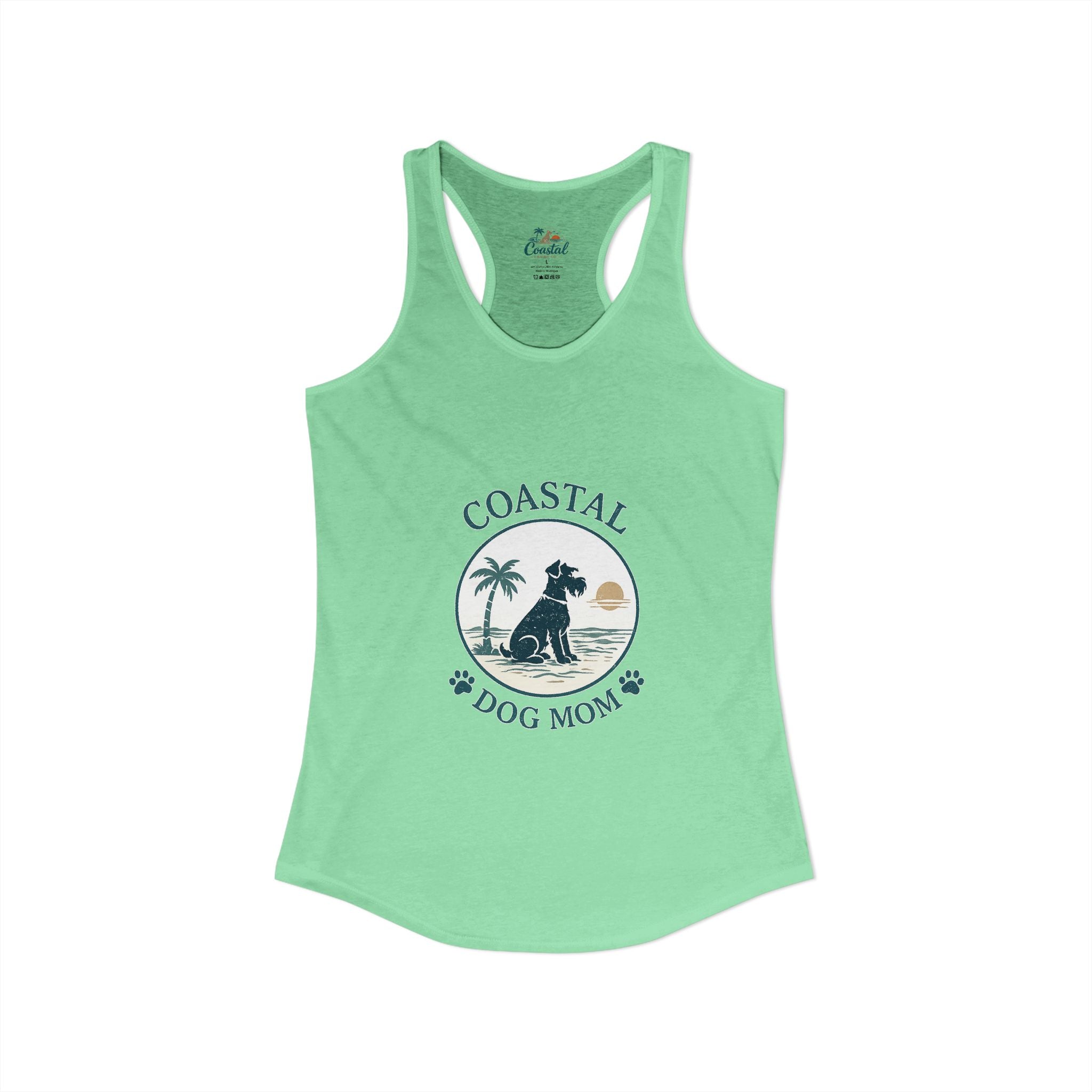 Coastal Dog Mom-Women's Racerback Tank