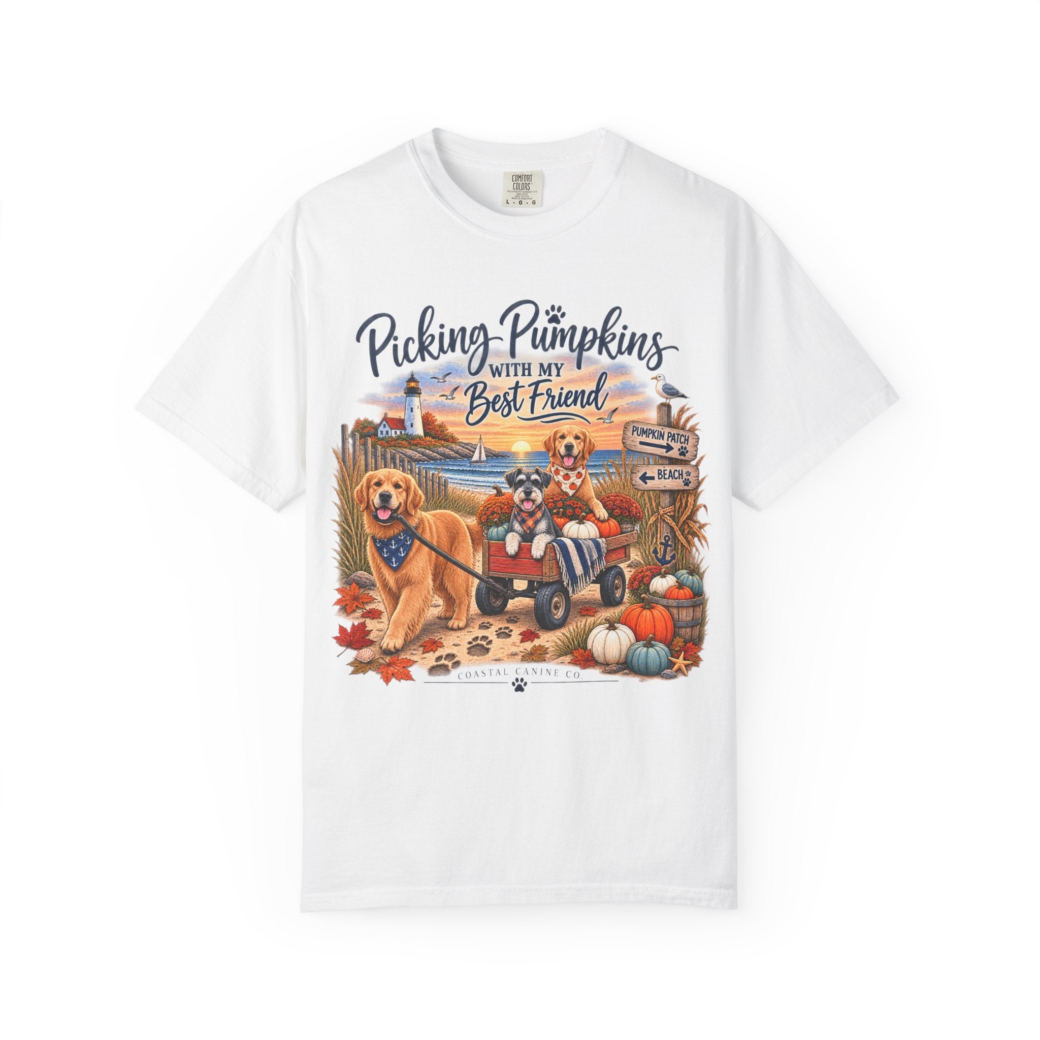 Picking Pumpkins With My Best Friend T-Shirt — Fall Dog Pumpkin Patch Tee