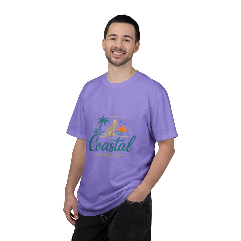 Coastal Canine T-Shirt — Beach Dog Sunset Tee