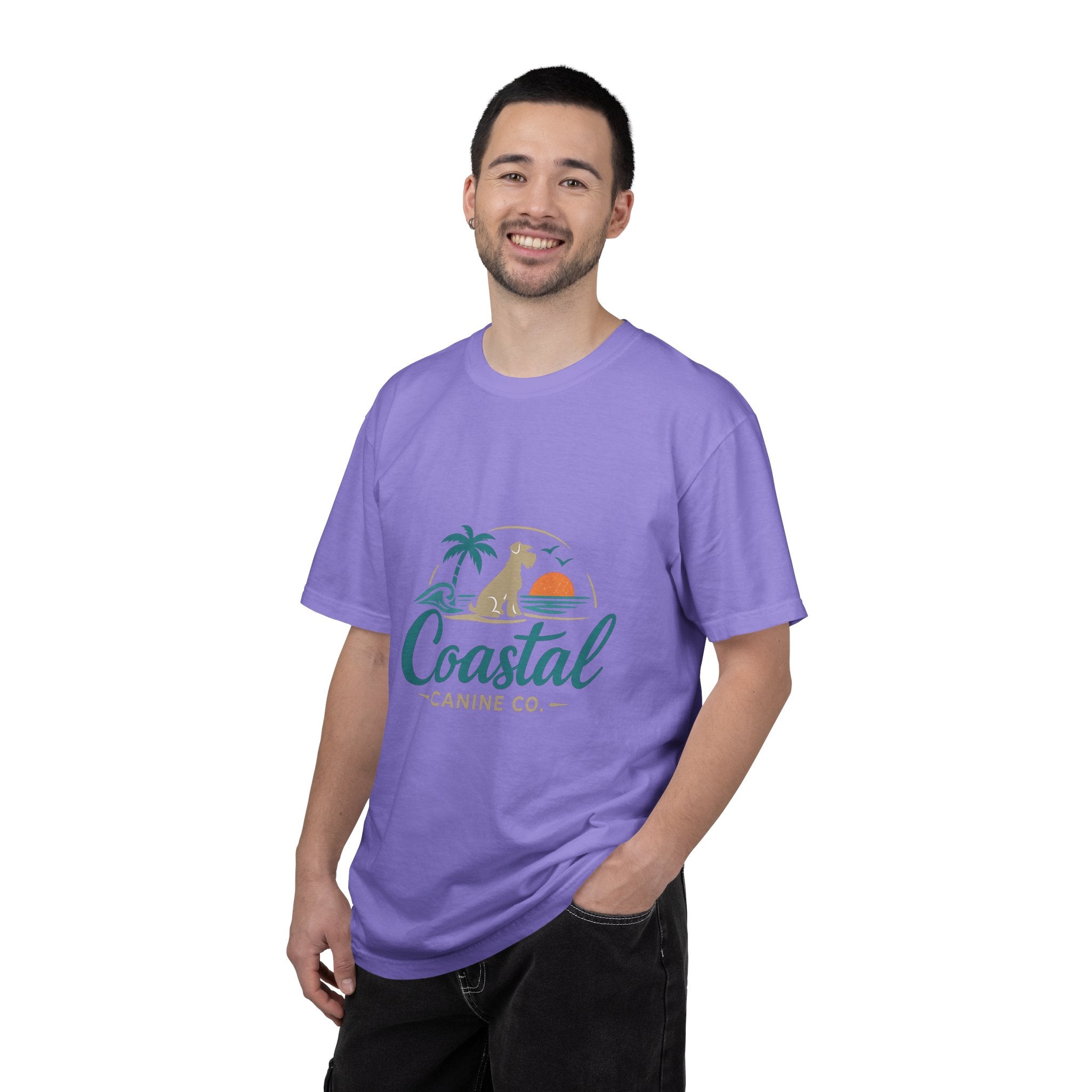 Coastal Canine T-Shirt — Beach Dog Sunset Tee
